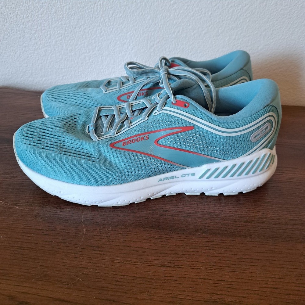 Brooks Ariel GTS 23 Womens Running Shoes Teal Coral Wide D 1203911B496 Size 9.5 - Picture 3 of 8